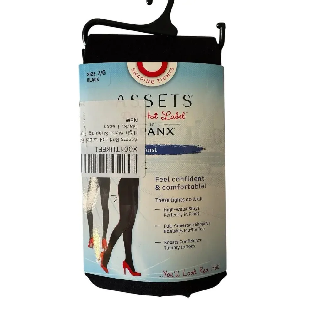 SPANX Assets NEW Red Hot Label High Waist Shaping Tights Black 3XL